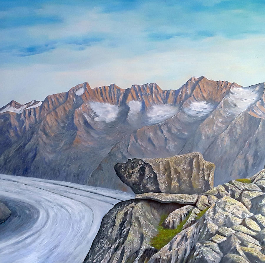 Motiv Berge Malerei