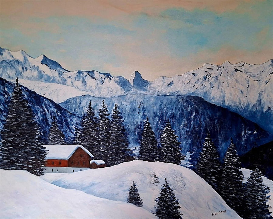 Walliser Bergwelt, Bild von Albert Berchtold
